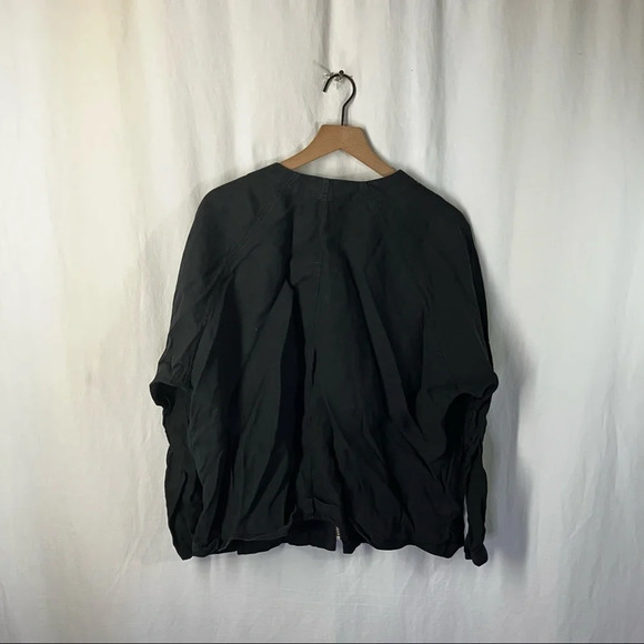 Babette SF Black Linen Zip Jacket - Picture 2 of 7